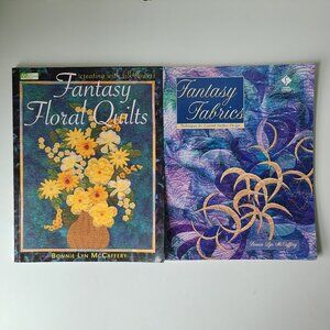 5/$15 2 Books Fantasy Fabrics Floral Quilts McCaffery Quilting Crafts Techniques